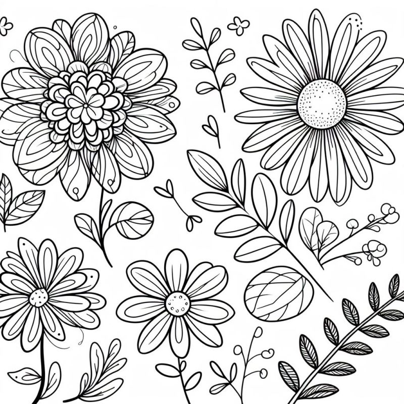 Blumen Ausmalbilder 839