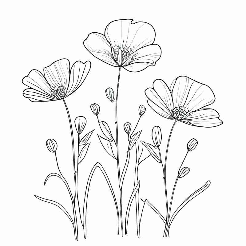 Blumen Ausmalbilder 842