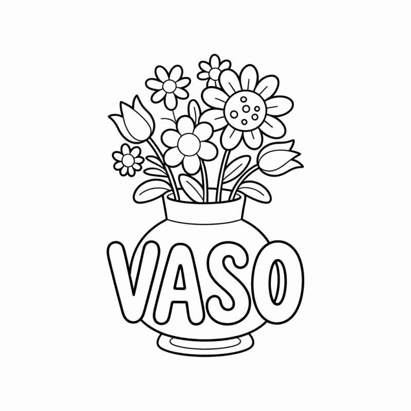 Blumenvasen Ausmalbilder 436