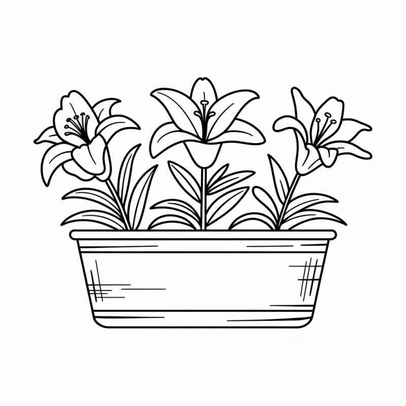 Blumenvasen Ausmalbilder 585