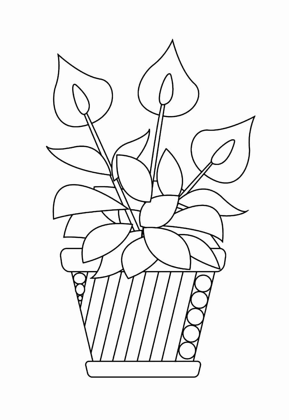 Blumenvasen Ausmalbilder 687