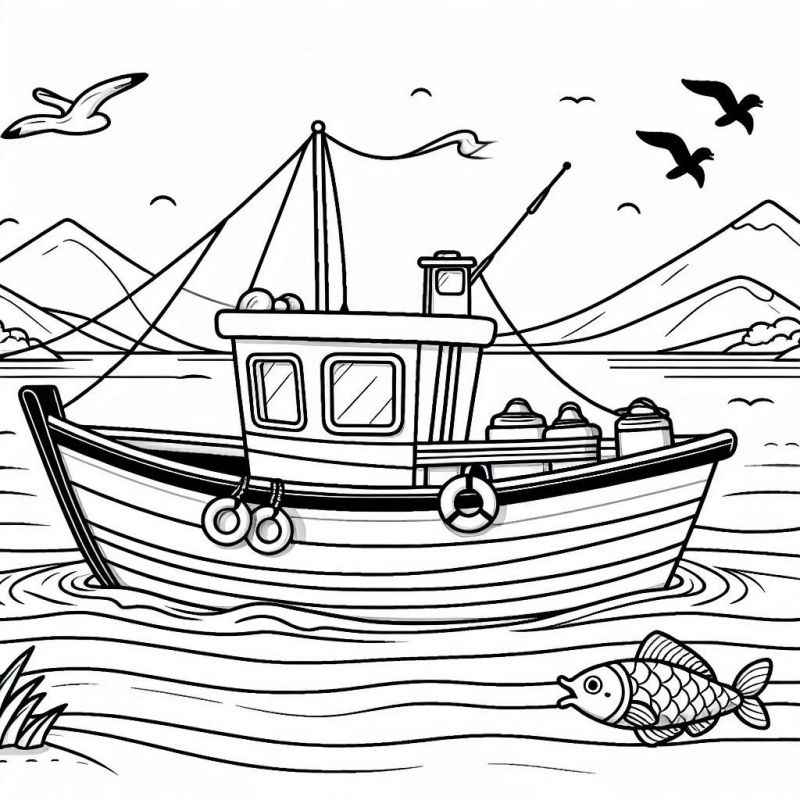 Boote Ausmalbilder 124