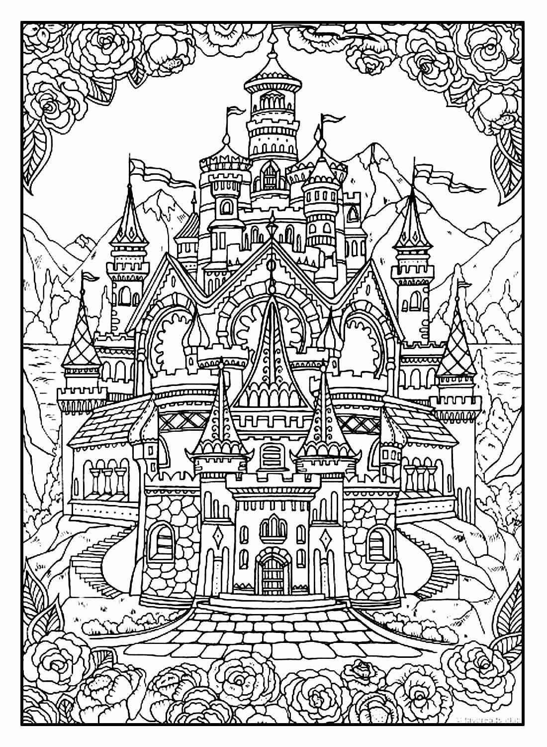 Burgen Ausmalbilder 450