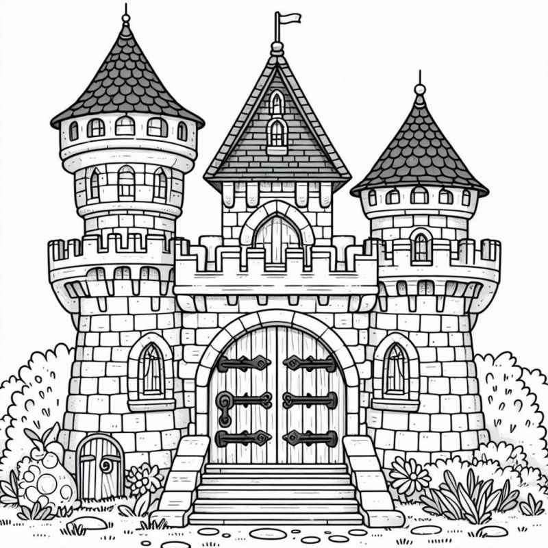 Burgen Ausmalbilder 480