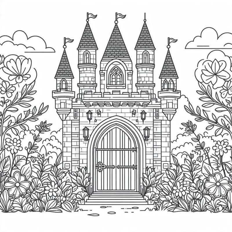 Burgen Ausmalbilder 654