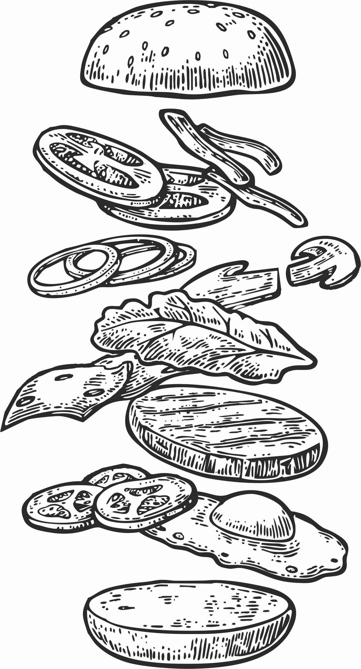 Burger Ausmalbilder 096