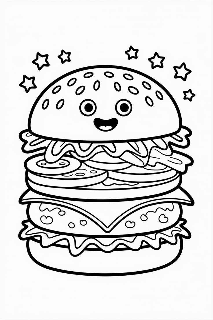 Burger Ausmalbilder 263