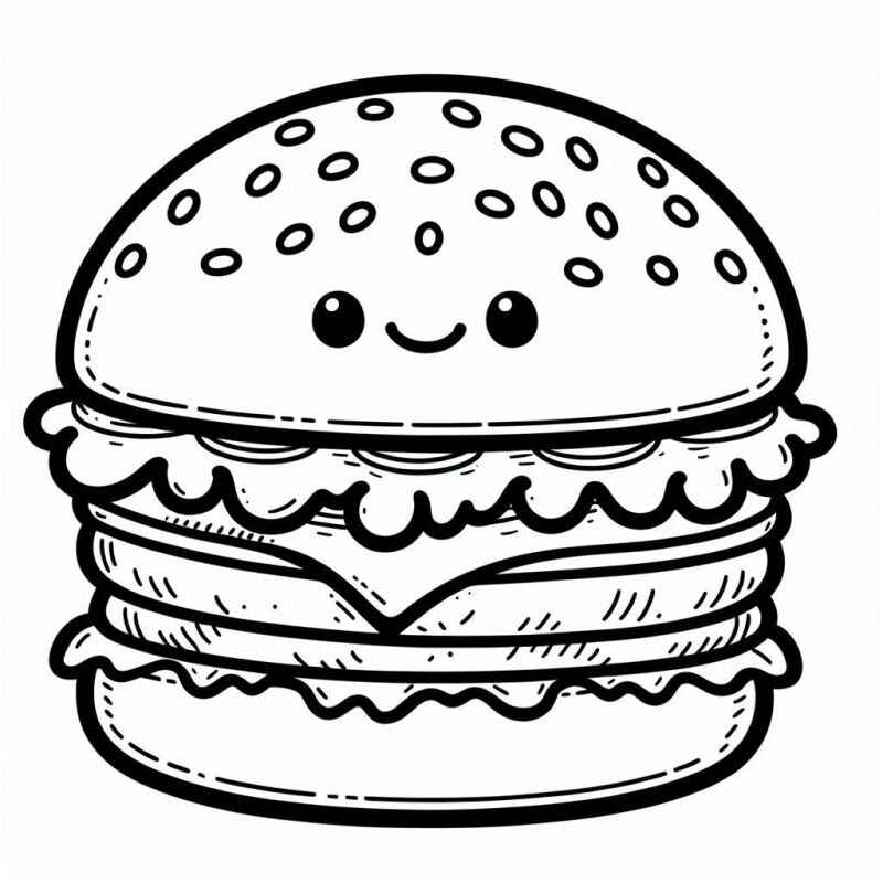 Burger Ausmalbilder 490