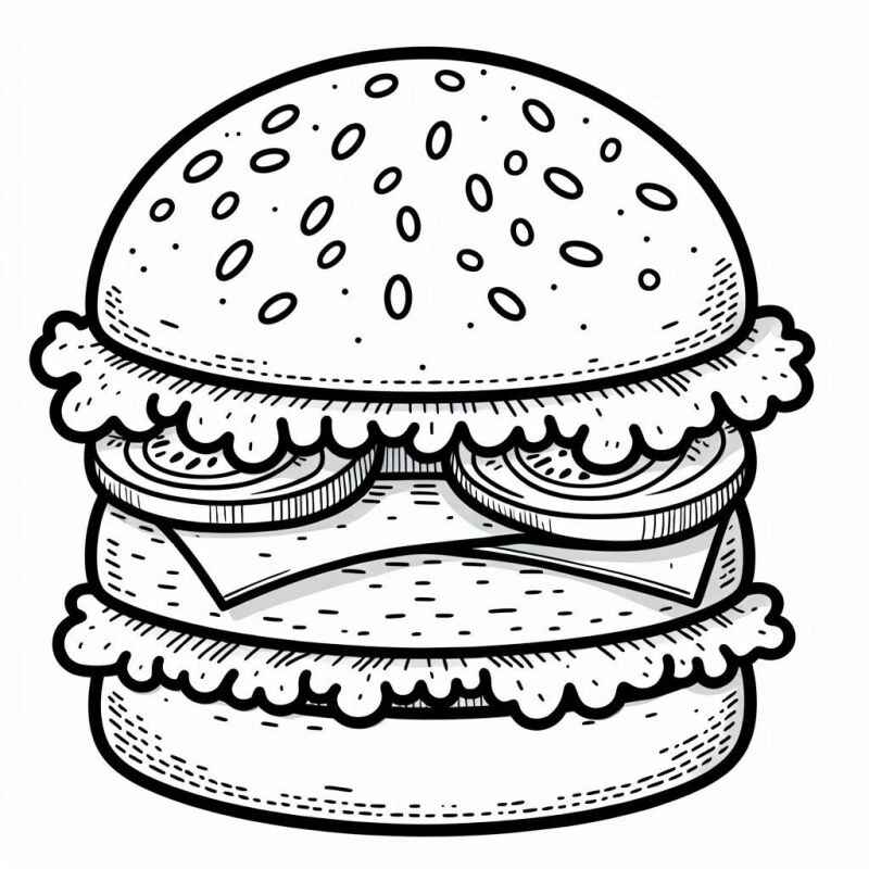 Burger Ausmalbilder 526