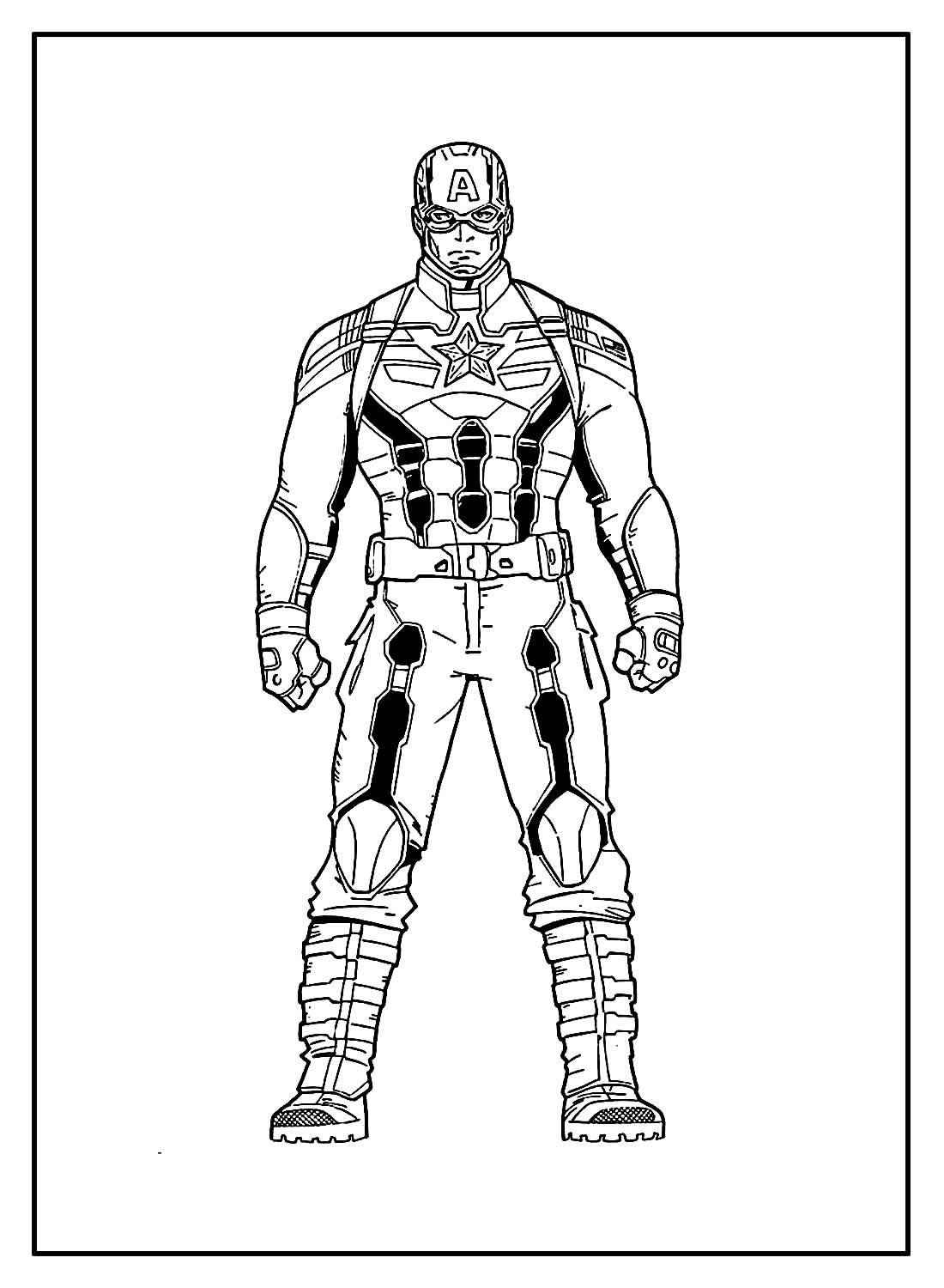 Captain America Ausmalbilder 036