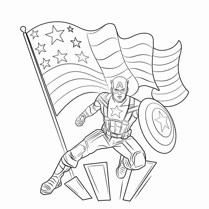 Captain America Ausmalbilder 489