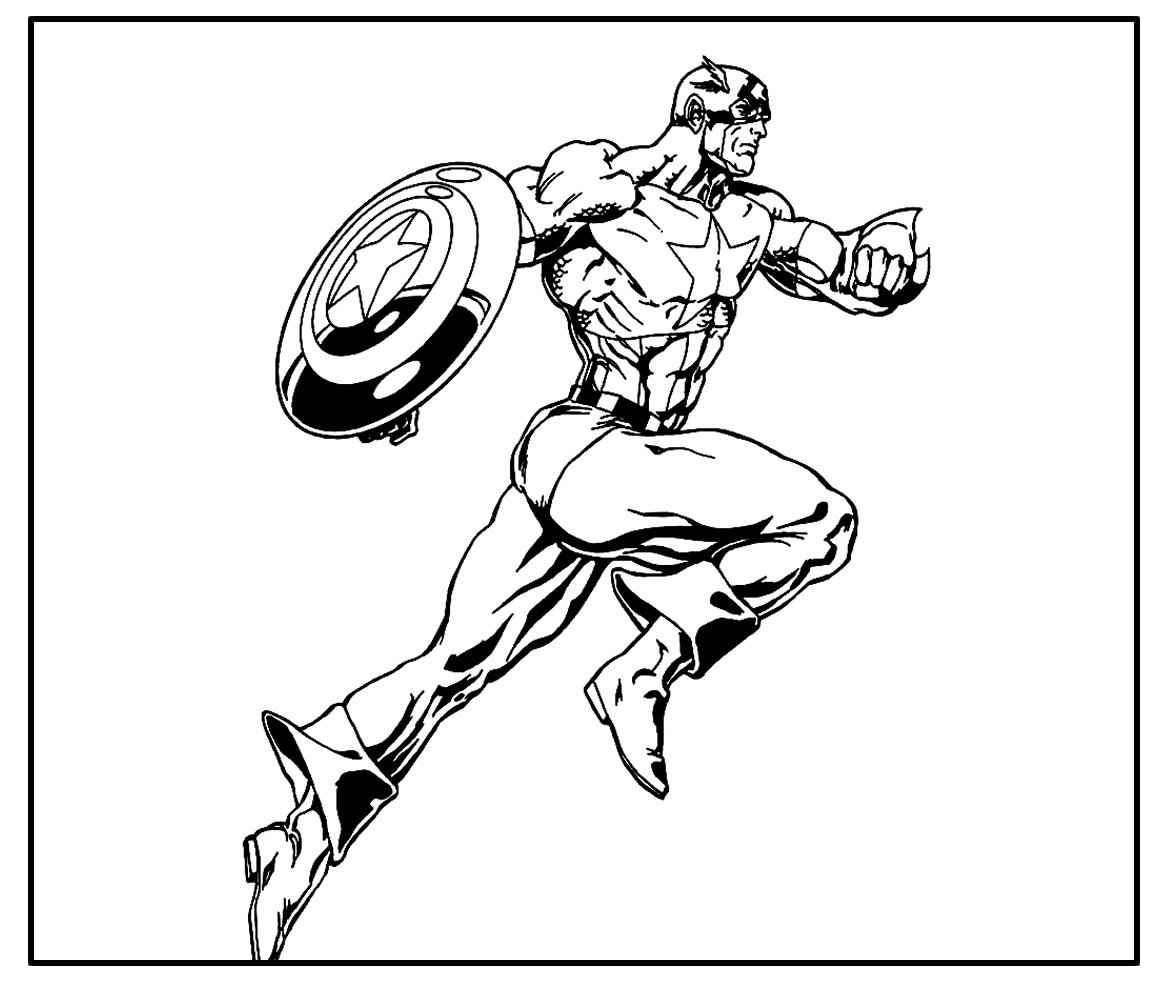 Captain America Ausmalbilder 593