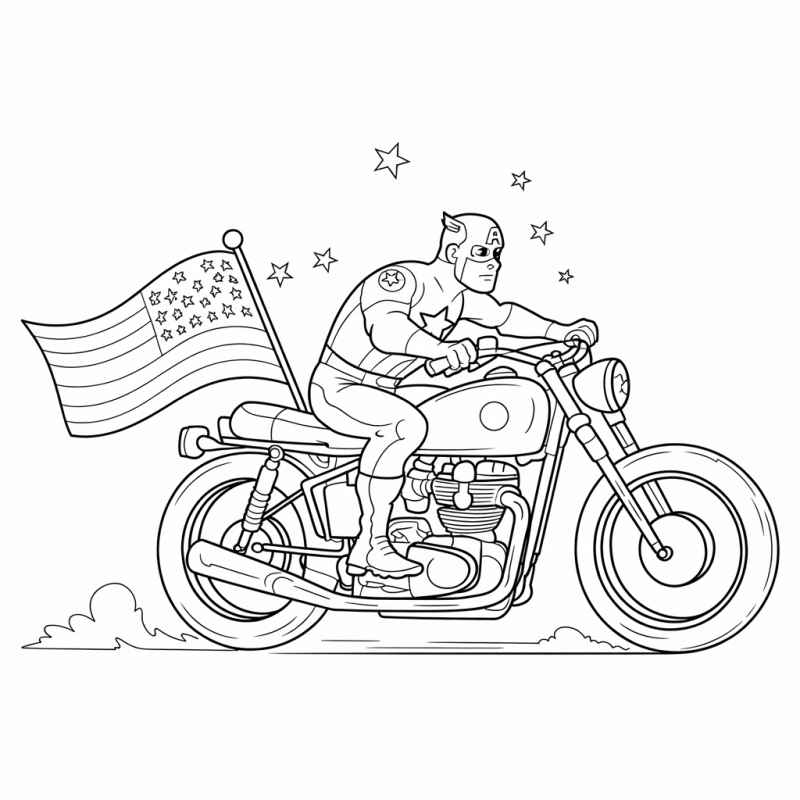 Captain America Ausmalbilder 600