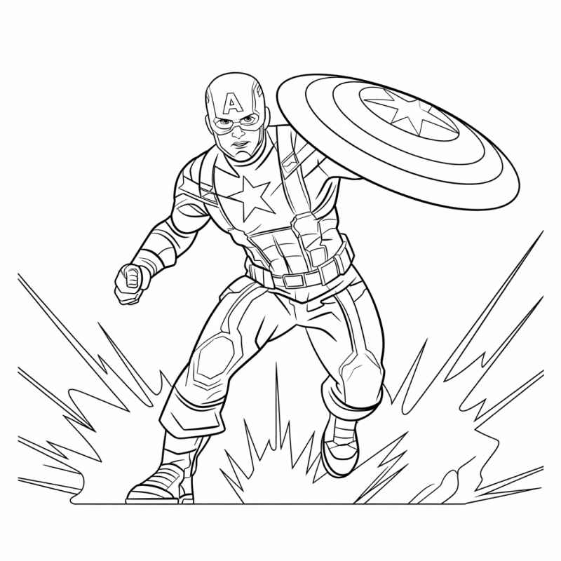 Captain America Ausmalbilder 612