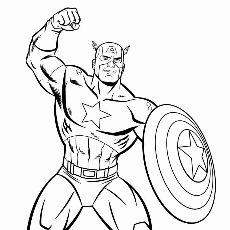Captain America Ausmalbilder 741