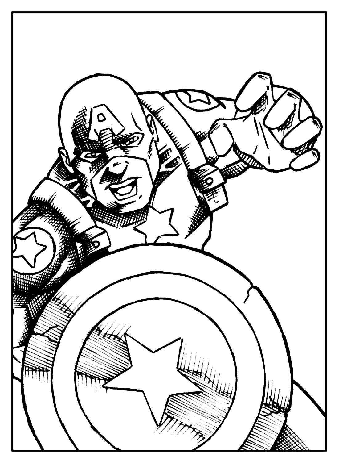 Captain America Ausmalbilder 746