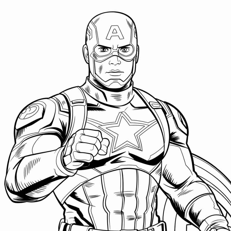 Captain America Ausmalbilder 848