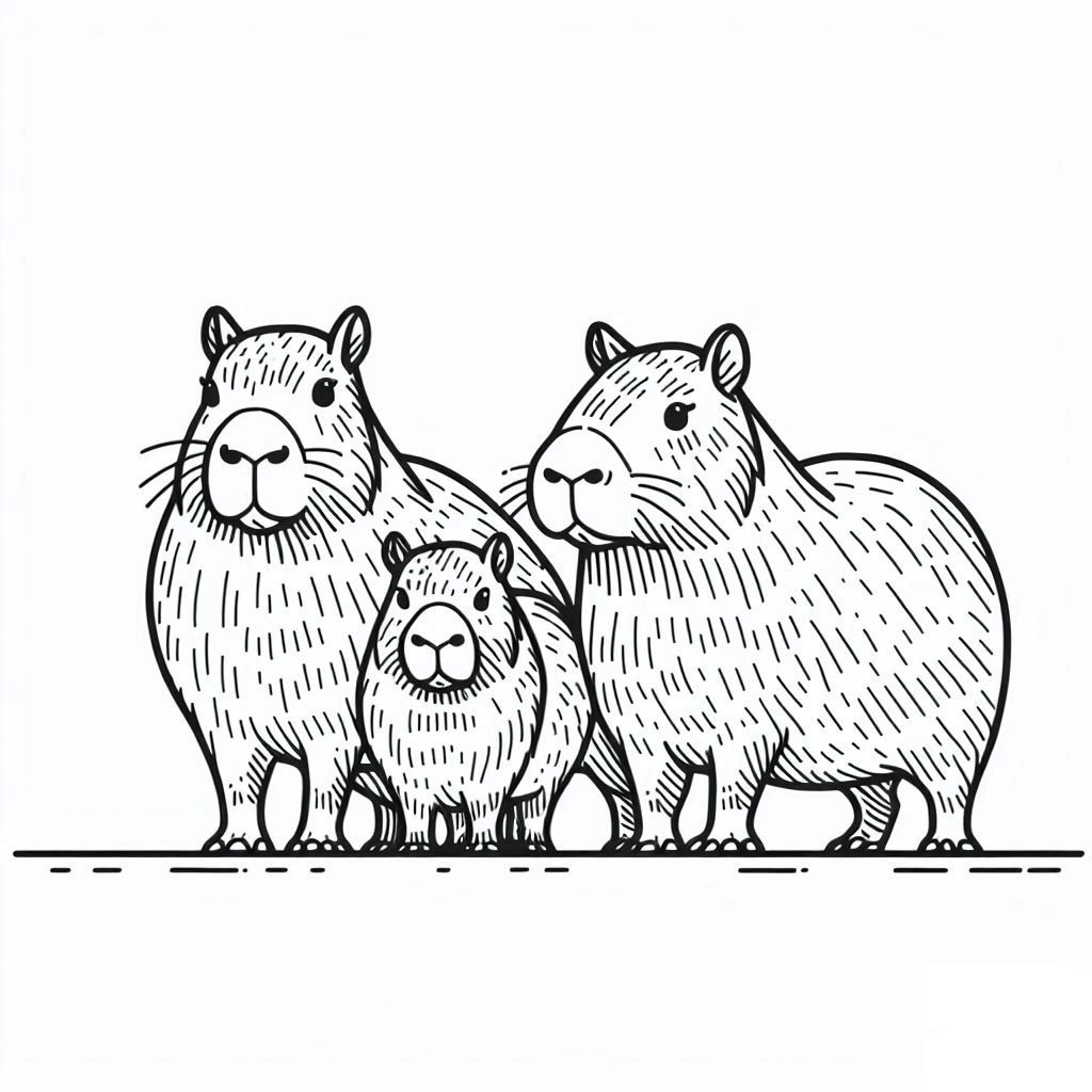 Capybara Ausmalbilder 143