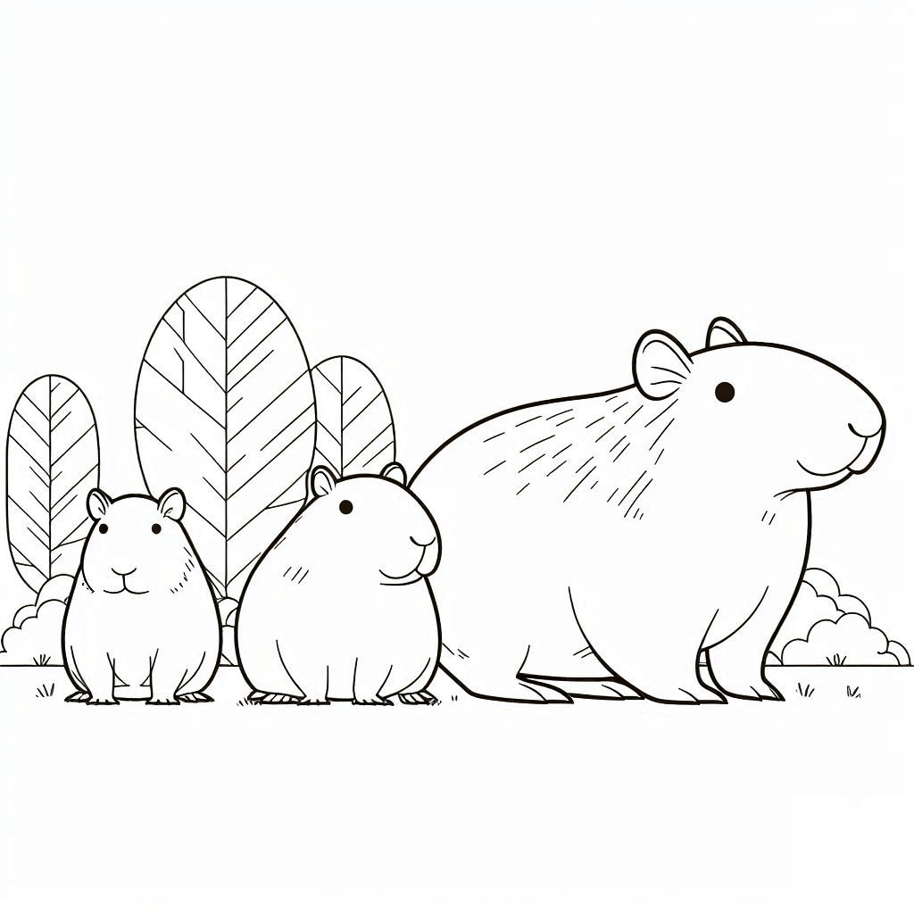 Capybara Ausmalbilder 202
