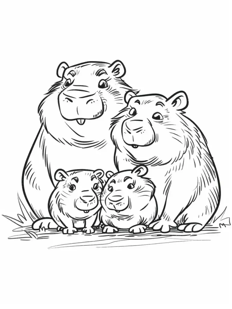 Capybara Ausmalbilder 222
