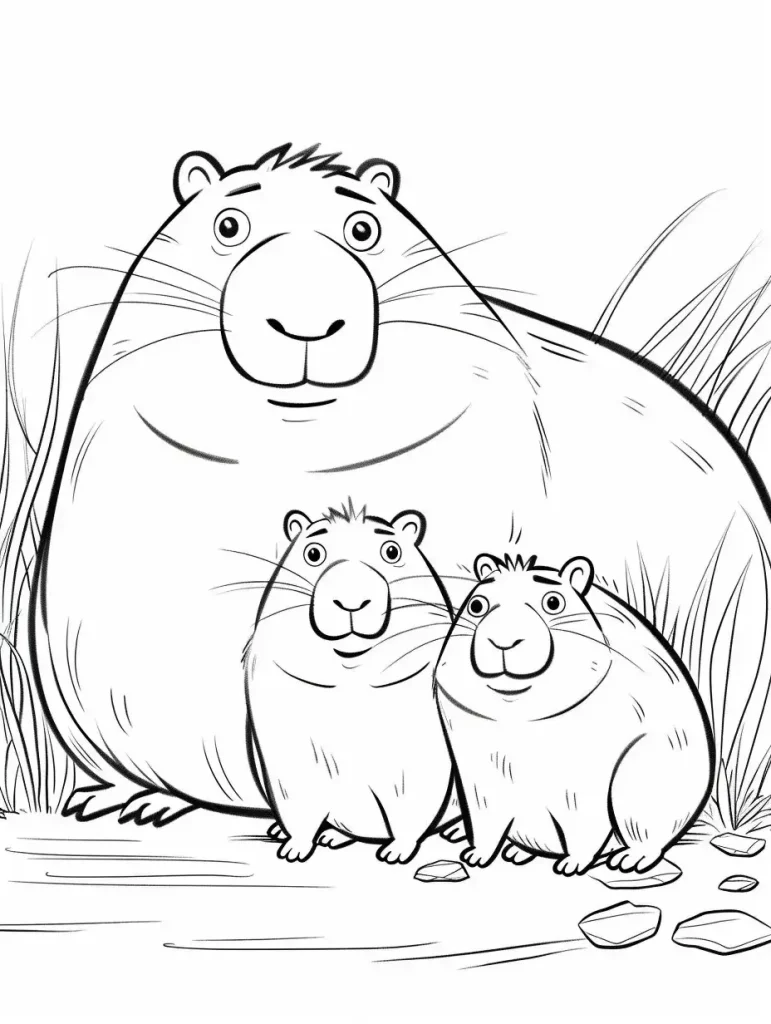 Capybara Ausmalbilder 287
