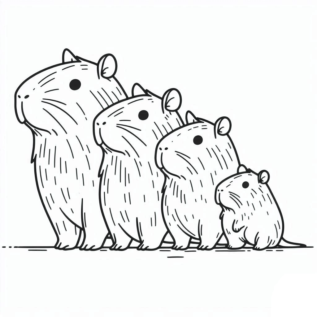Capybara Ausmalbilder 294