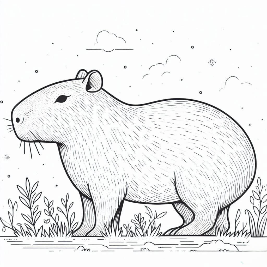 Capybara Ausmalbilder 313