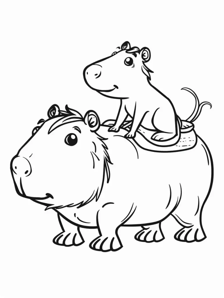 Capybara Ausmalbilder 344
