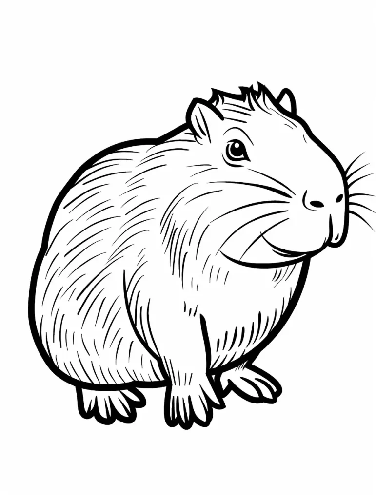 Capybara Ausmalbilder 345