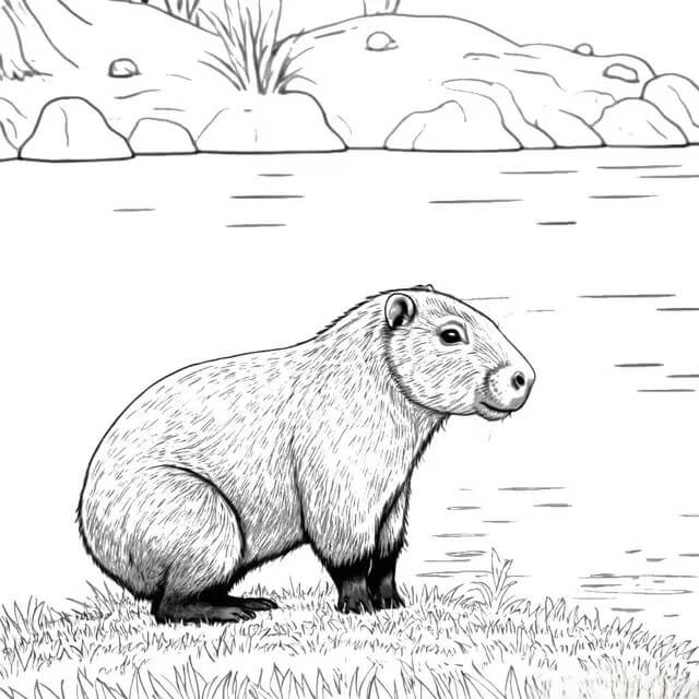 Capybara Ausmalbilder 346