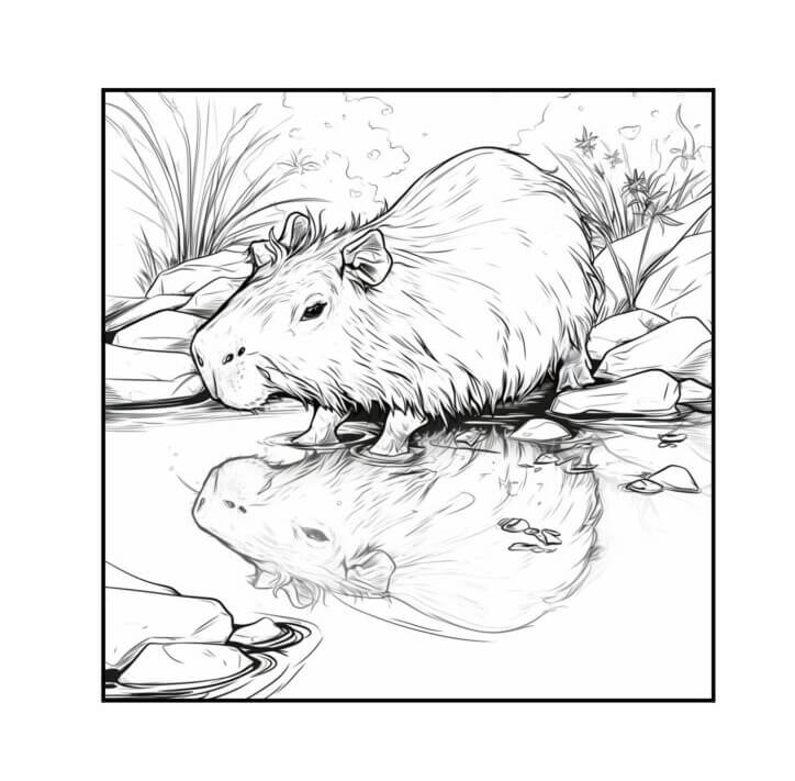 Capybara Ausmalbilder 374