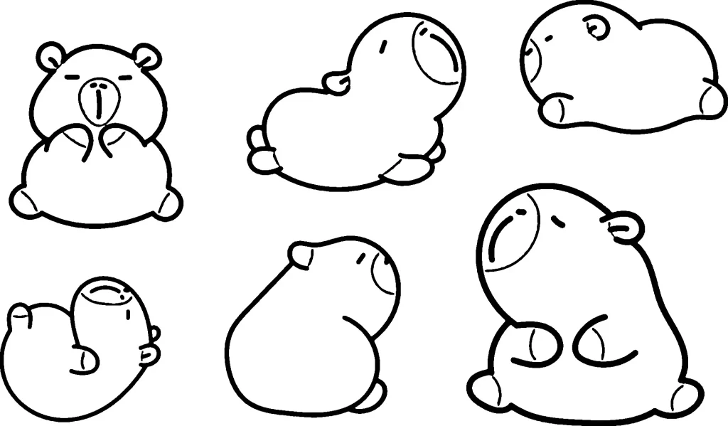 Capybara Ausmalbilder 386