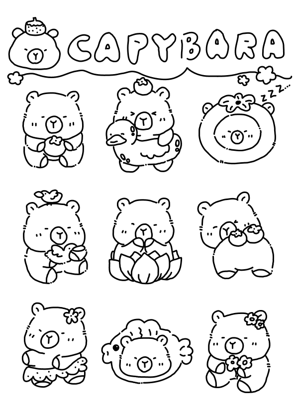 Capybara Ausmalbilder 447