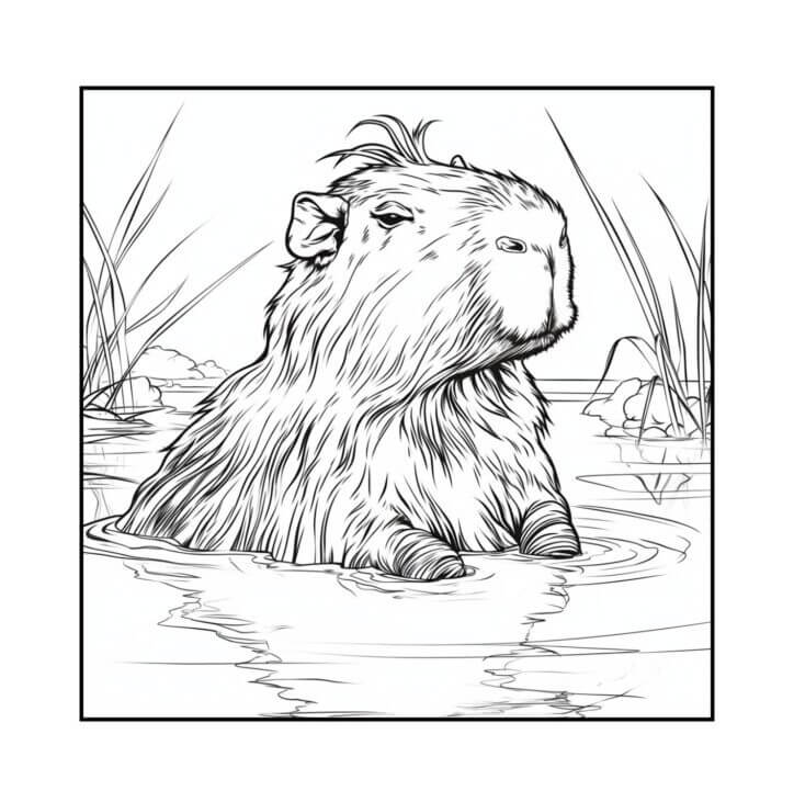 Capybara Ausmalbilder 508
