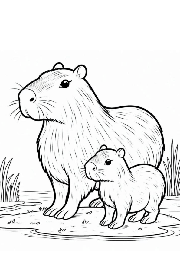 Capybara Ausmalbilder 527