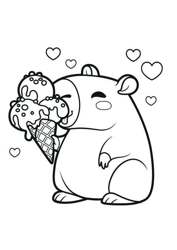 Capybara Ausmalbilder 545