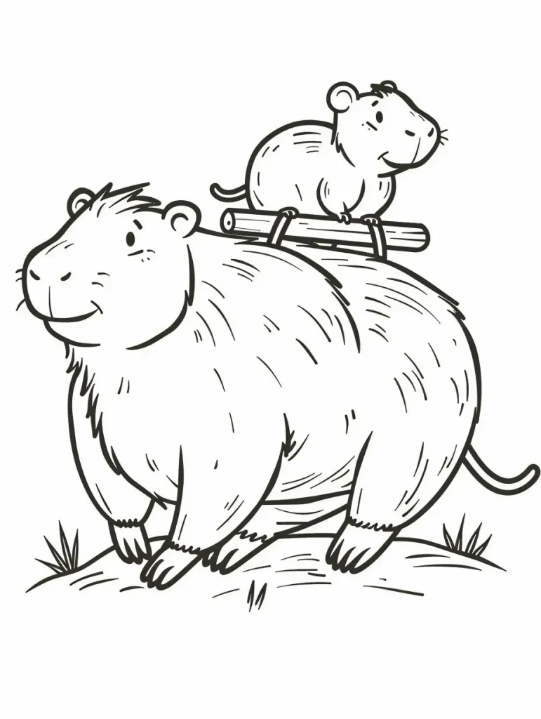 Capybara Ausmalbilder 555