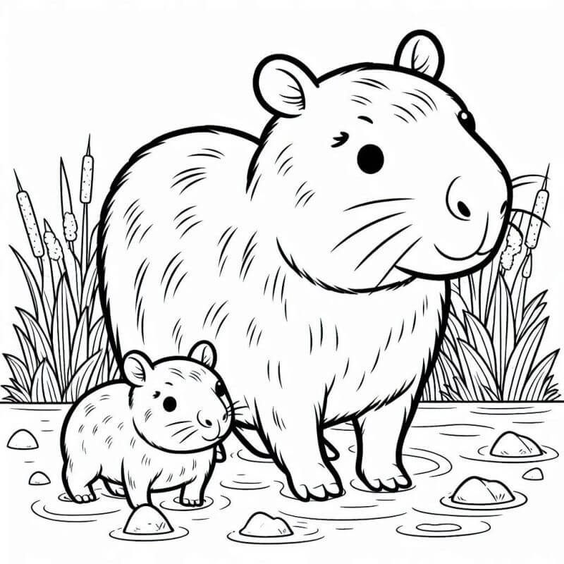 Capybara Ausmalbilder 560