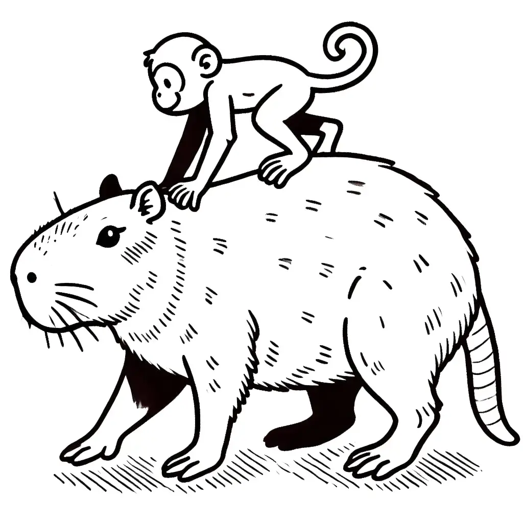 Capybara Ausmalbilder 580