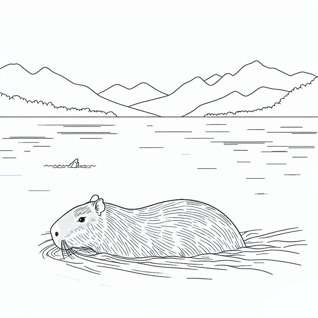 Capybara Ausmalbilder 654