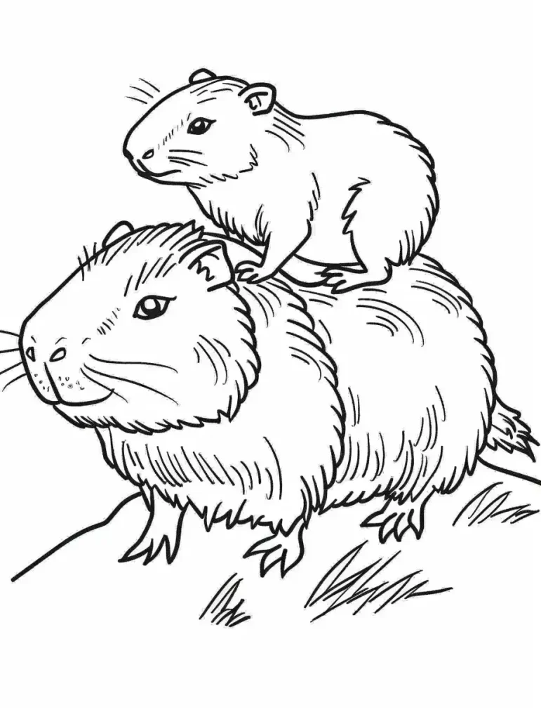 Capybara Ausmalbilder 665