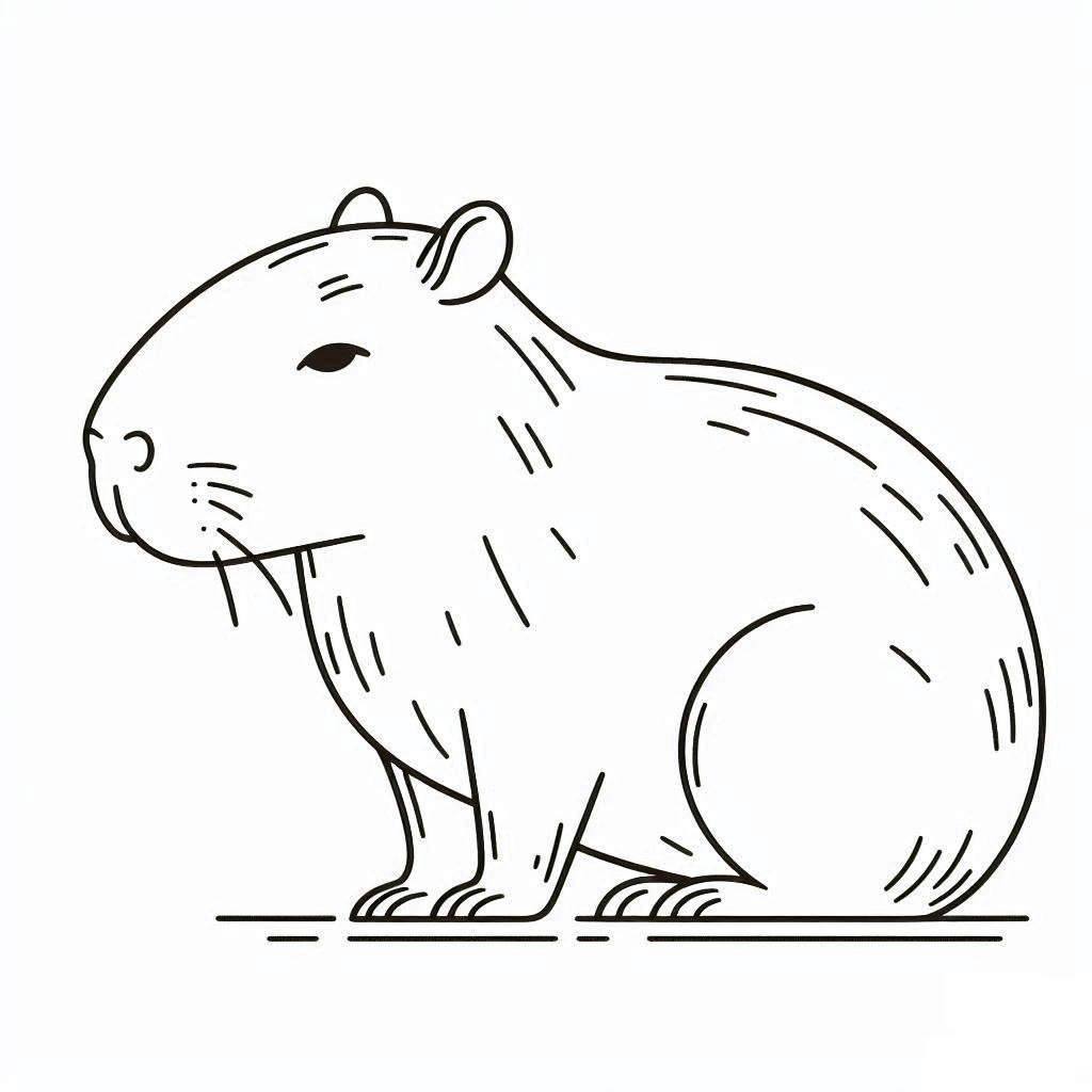Capybara Ausmalbilder 667