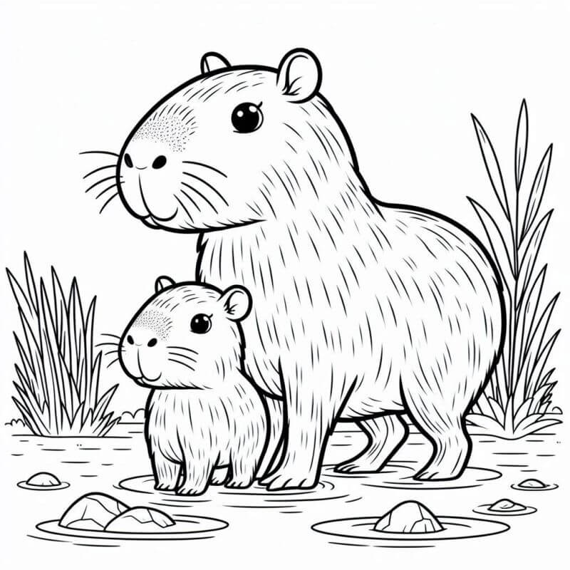 Capybara Ausmalbilder 695