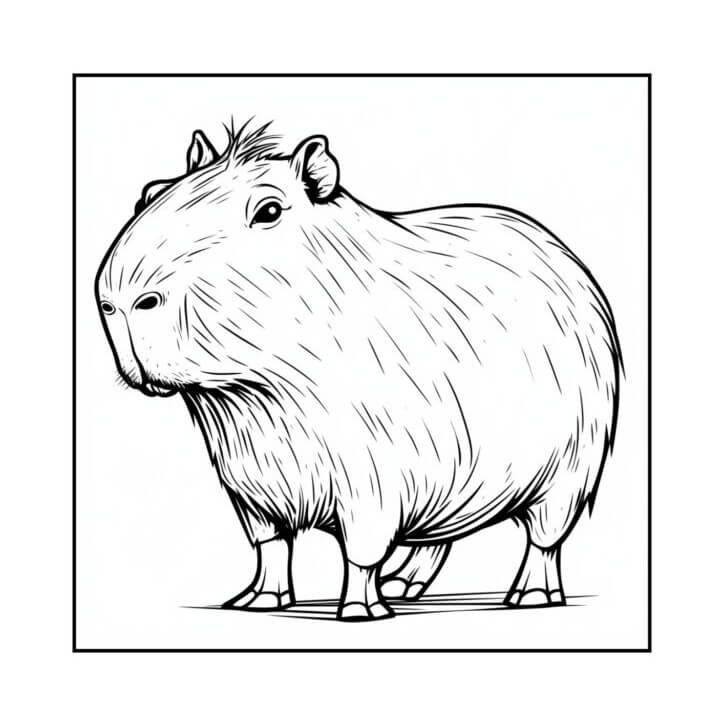 Capybara Ausmalbilder 714