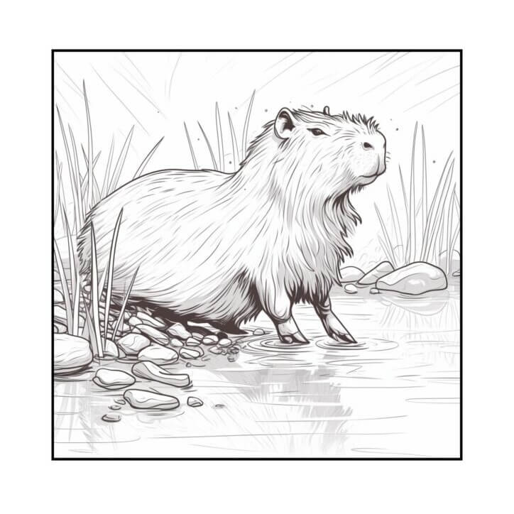 Capybara Ausmalbilder 723