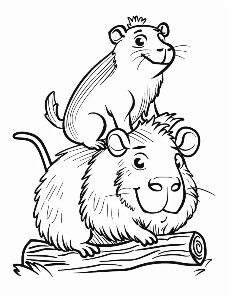 Capybara Ausmalbilder 735