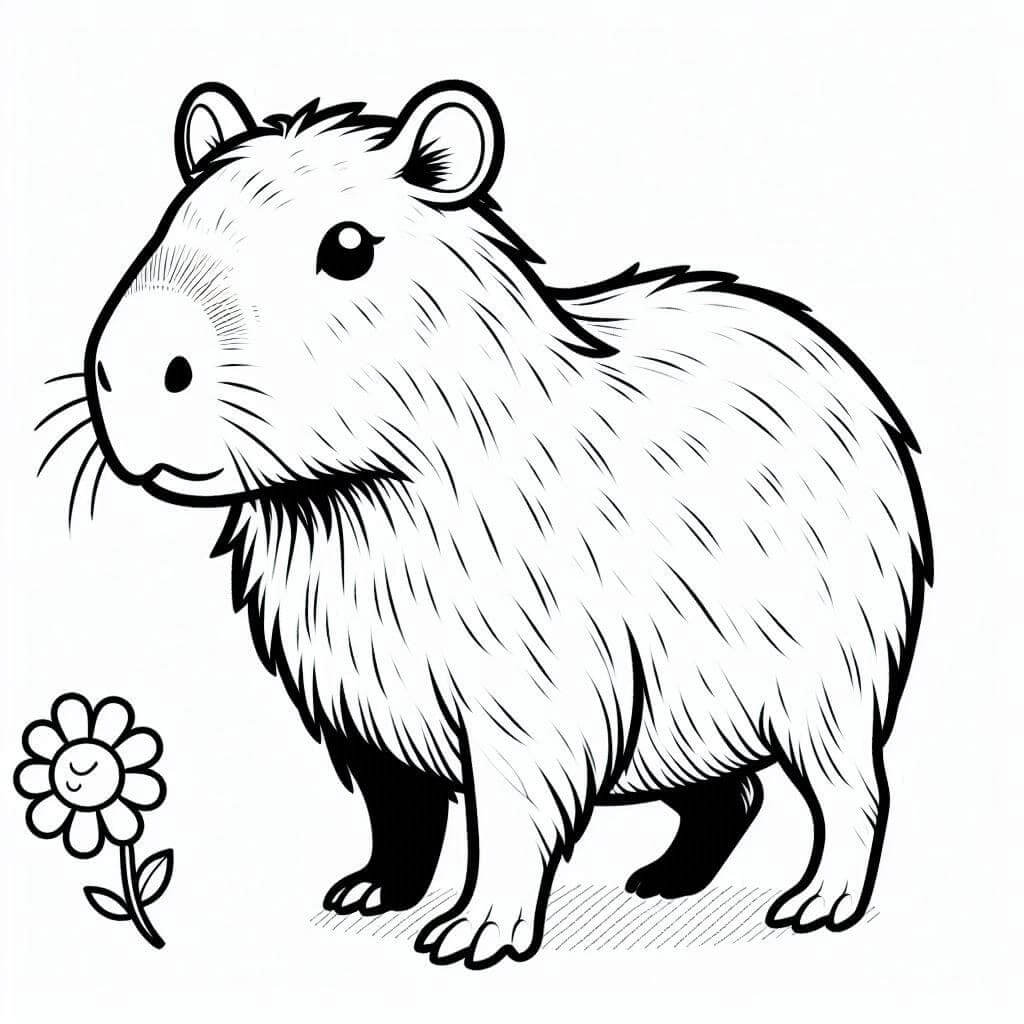 Capybara Ausmalbilder 803