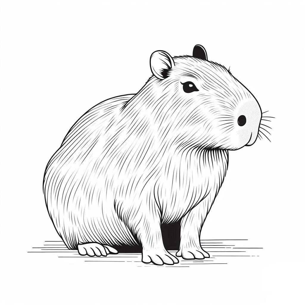 Capybara Ausmalbilder 824
