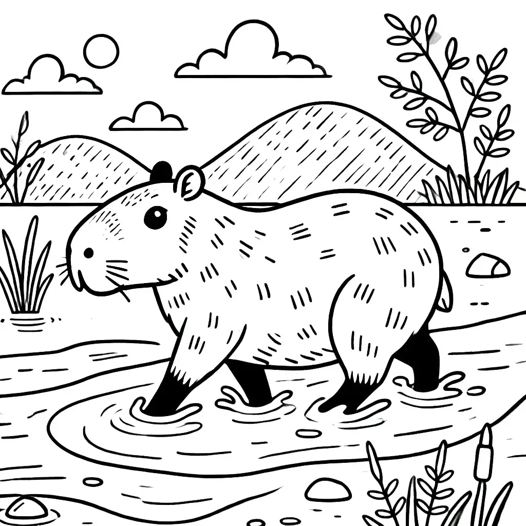 Capybara Ausmalbilder 831