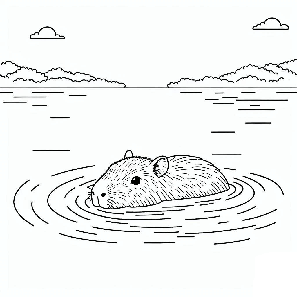 Capybara Ausmalbilder 919